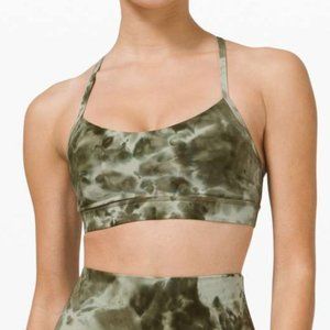 Lululemon Flow Y Bra Diamond Dye Light Sage